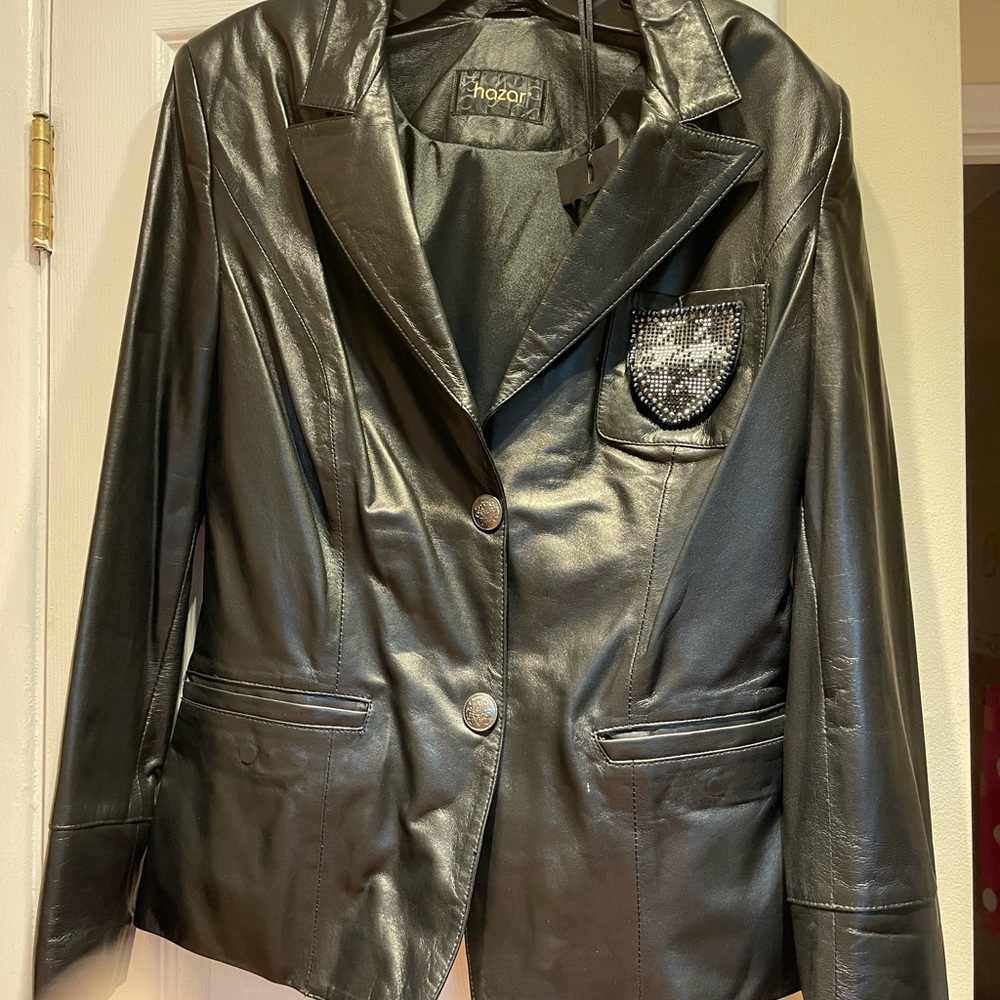 Lether jacket military style